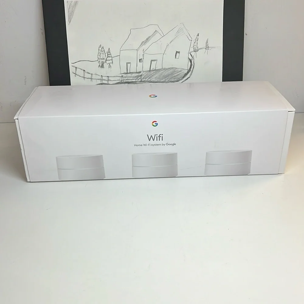 Google Nest Model AC-1304 Whole Home Wi-Fi Router set of 3 in White